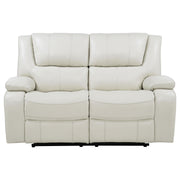 Camila Upholstered Motion Reclining Loveseat White - 610248