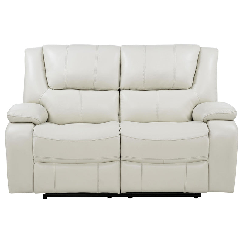 Camila Upholstered Motion Reclining Loveseat White - 610248