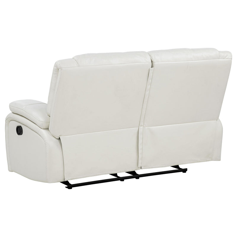 Camila Upholstered Motion Reclining Loveseat White - 610248