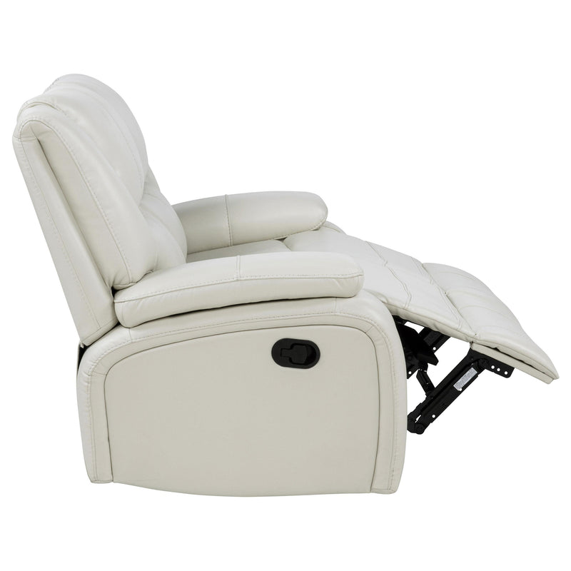 Camila Upholstered Motion Reclining Loveseat White - 610248