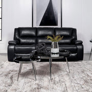 Camila Upholstered Motion Reclining Sofa Black - 610244
