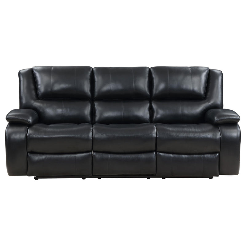 Camila Upholstered Motion Reclining Sofa Black - 610244