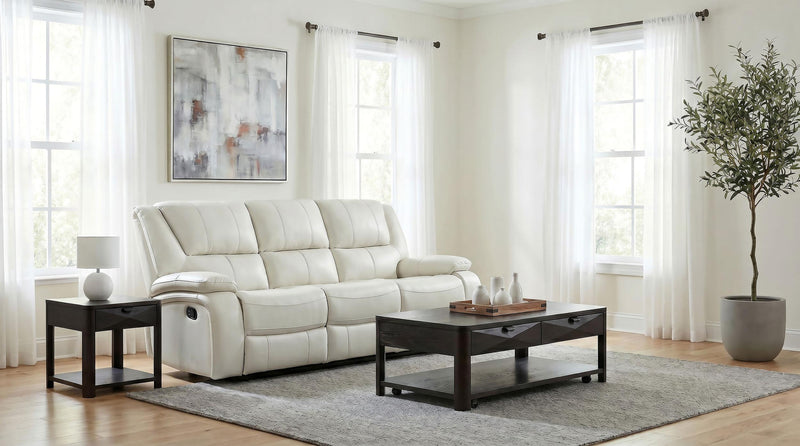 Camila Upholstered Motion Reclining Sofa White - 610247