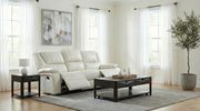 Camila Upholstered Motion Reclining Sofa White - 610247