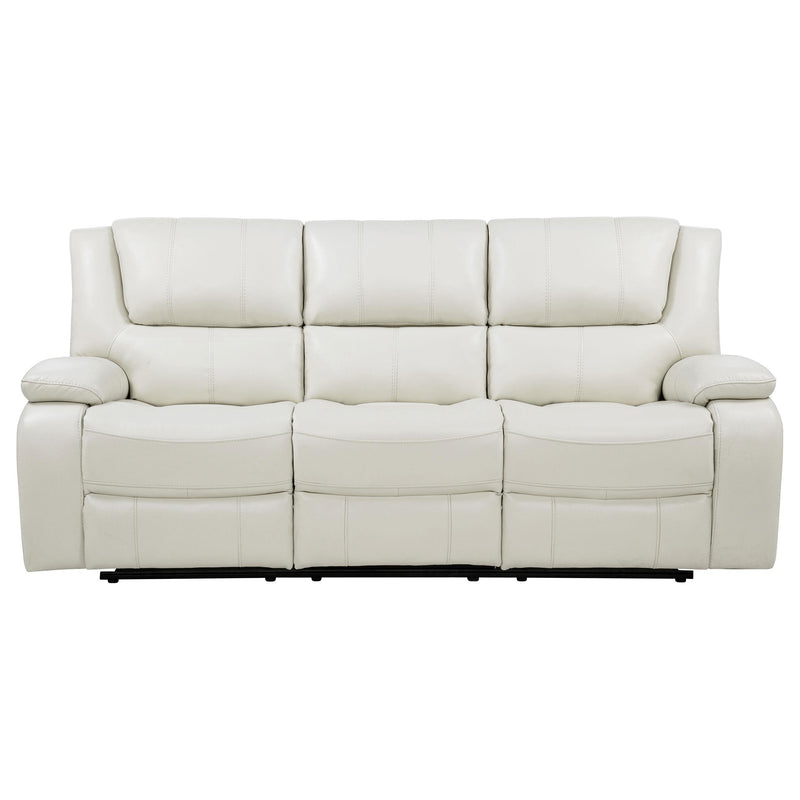 Camila Upholstered Motion Reclining Sofa White - 610247