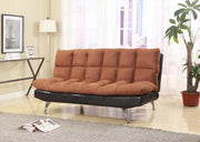 Camile Dark Brown Pu Adjustable Sofa Bed - Gate FurnitureFuton