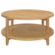 Camillo Round Solid Wood Coffee Table Maple Brown - 709698