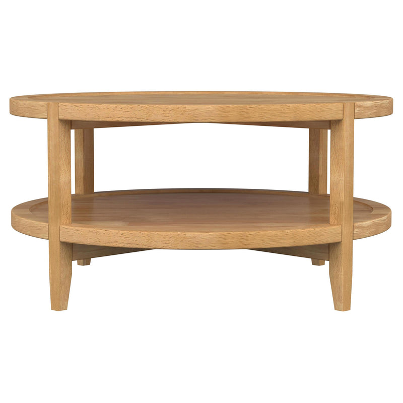Camillo Round Solid Wood Coffee Table Maple Brown - 709698