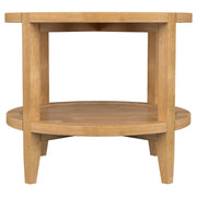 Camillo Round Solid Wood Side End Table Maple Brown - 709697