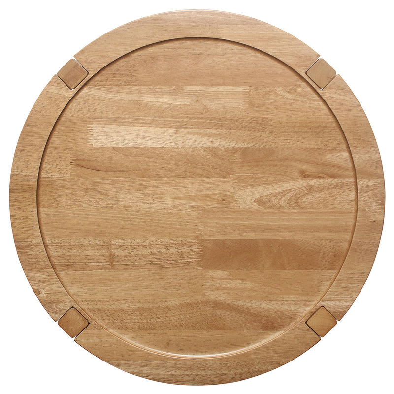Camillo Round Solid Wood Side End Table Maple Brown - 709697