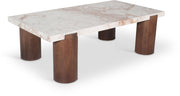 Campania Marble And Oak Wood Coffee Table in Cream - 99021Breccia-CT
