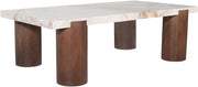 Campania Marble And Oak Wood Coffee Table in Cream - 99021Breccia-CT