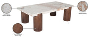 Campania Marble And Oak Wood Coffee Table in Cream - 99021Breccia-CT