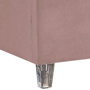 Candace Velvet Queen Bed Pink - Gate FurnitureQueen Bed