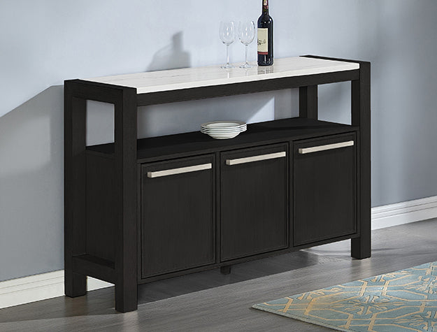 Canden Faux Marble Sideboard White - 1318WH-SB