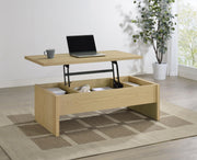 Canoga Engineered Wood Lift Top Coffee Table Light Oak - 706348