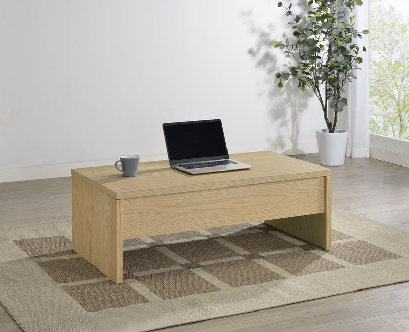 Canoga Engineered Wood Lift Top Coffee Table Light Oak - 706348