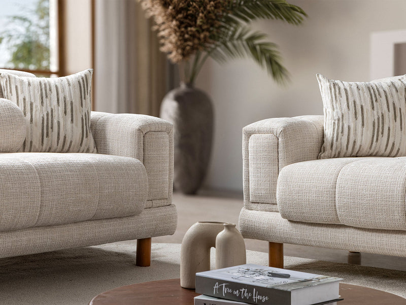 Canyon  3-pieces (Sofa & Loveseat & Chair) Livingroom Set in Cream - 200-ST-CAN-CREMONA02-321