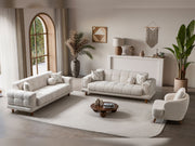 Canyon  3-pieces (Sofa & Loveseat & Chair) Livingroom Set in Cream - 200-ST-CAN-CREMONA02-321