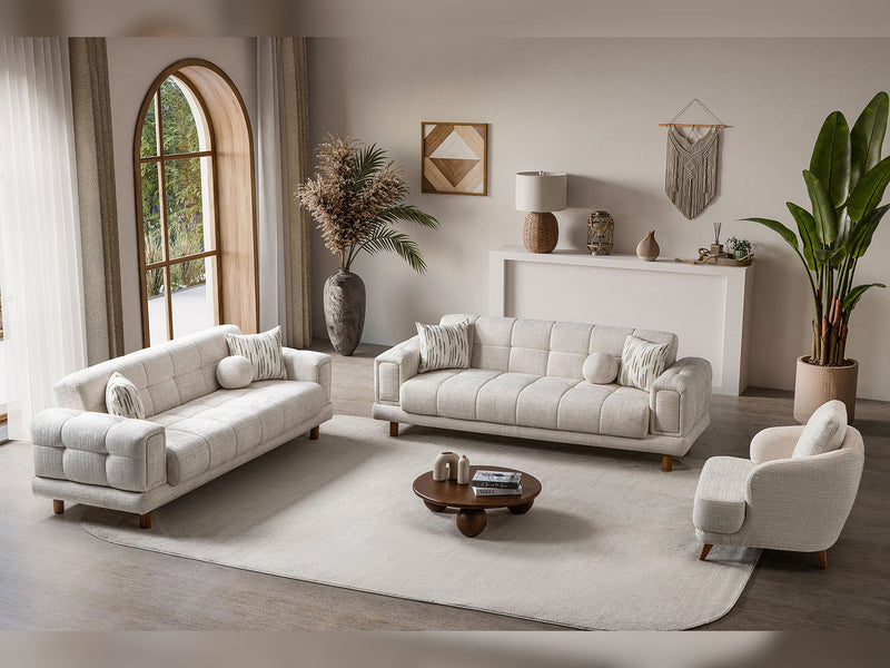 Canyon  3-pieces (Sofa & Loveseat & Chair) Livingroom Set in Cream - 200-ST-CAN-CREMONA02-321