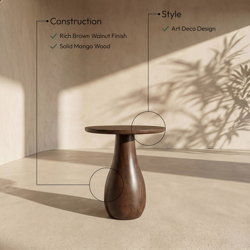 Canyon Mango Wood End / Side Table in Brown - 77012Brown-ET