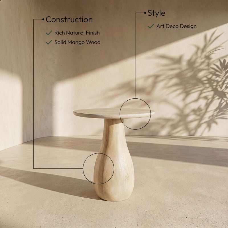 Canyon Mango Wood End / Side Table in Natural - 77012Natural-ET