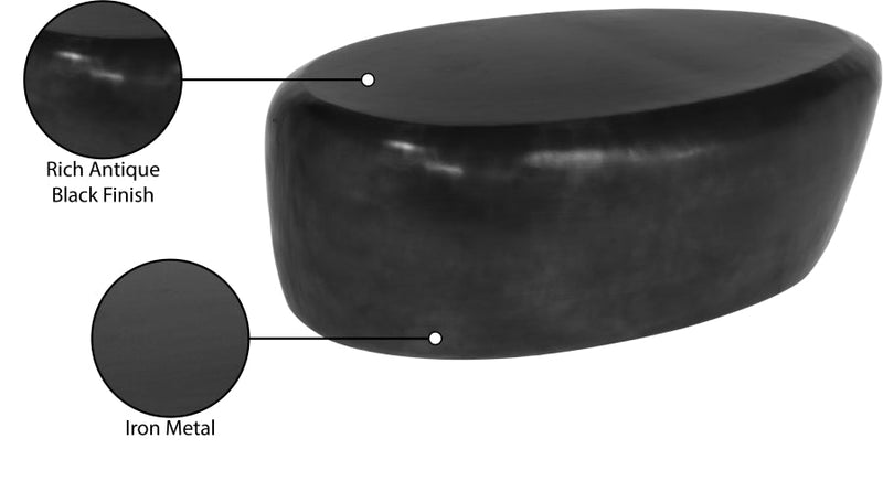 Capsule Aluminum Coffee Table in Black - 99062Black-CT