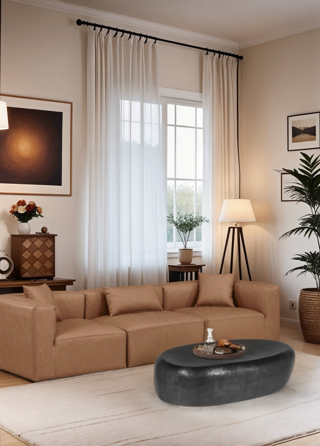Capsule Aluminum Coffee Table in Black - 99063Black-CT