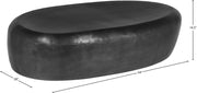 Capsule Aluminum Coffee Table in Black - 99063Black-CT