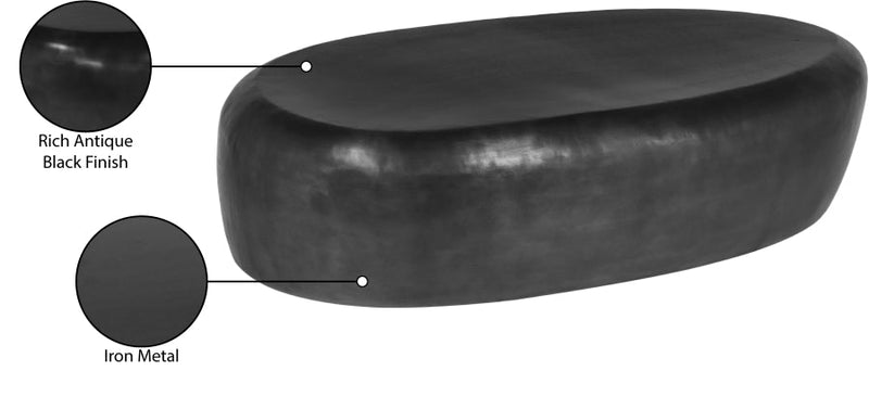 Capsule Aluminum Coffee Table in Black - 99063Black-CT