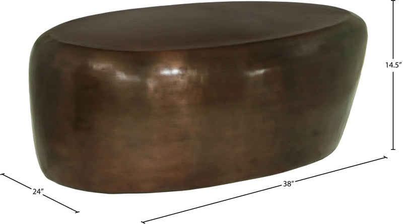 Capsule Aluminum Coffee Table in Brown - 99062Brown-CT