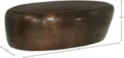 Capsule Aluminum Coffee Table in Brown - 99063Brown-CT
