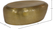 Capsule Aluminum Coffee Table in Gold - 99062Gold-CT
