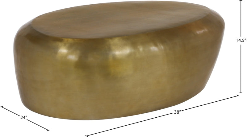 Capsule Aluminum Coffee Table in Gold - 99062Gold-CT