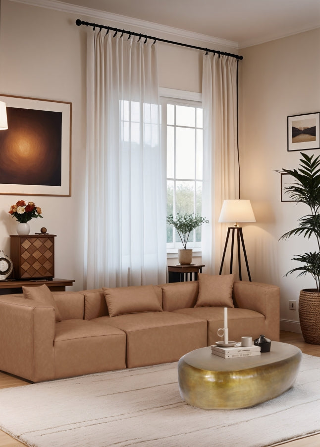 Capsule Aluminum Coffee Table in Gold - 99063Gold-CT