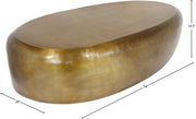 Capsule Aluminum Coffee Table in Gold - 99063Gold-CT