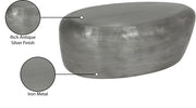 Capsule Aluminum Coffee Table in Silver - 99062Silver-CT