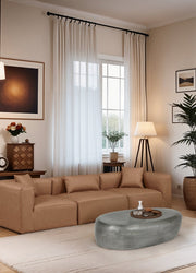 Capsule Aluminum Coffee Table in Silver - 99063Silver-CT
