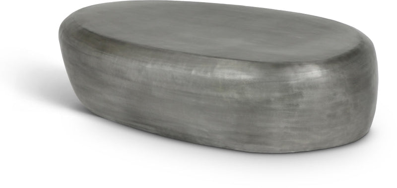 Capsule Aluminum Coffee Table in Silver - 99063Silver-CT