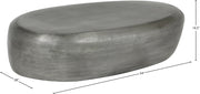 Capsule Aluminum Coffee Table in Silver - 99063Silver-CT