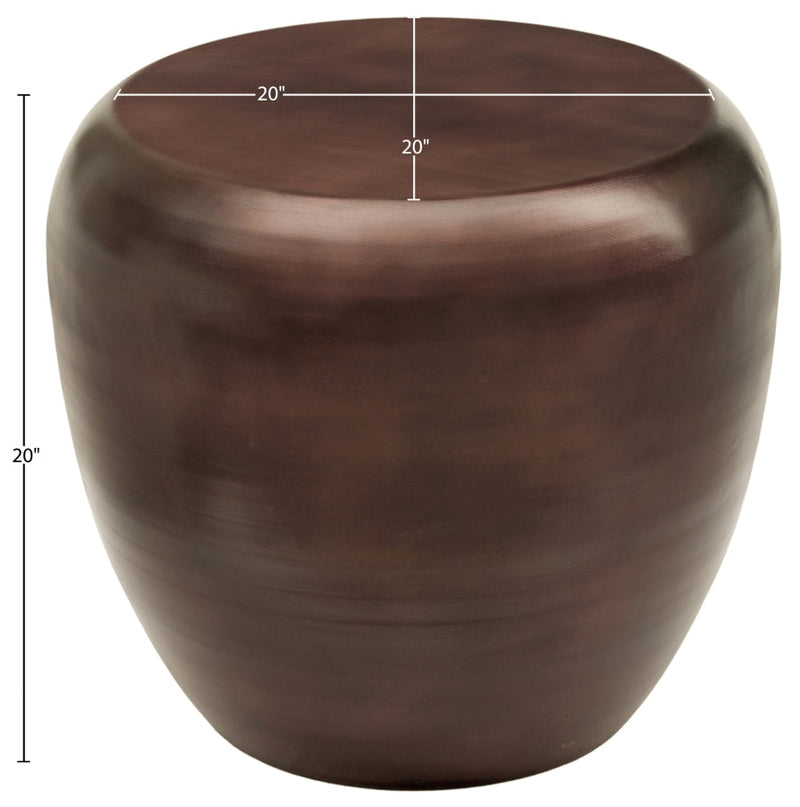 Capsule Aluminum End / Side Table in Brown - 99062Brown-ET