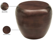 Capsule Aluminum End / Side Table in Brown - 99062Brown-ET