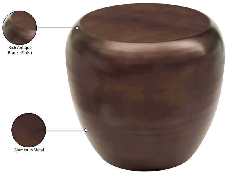 Capsule Aluminum End / Side Table in Brown - 99062Brown-ET
