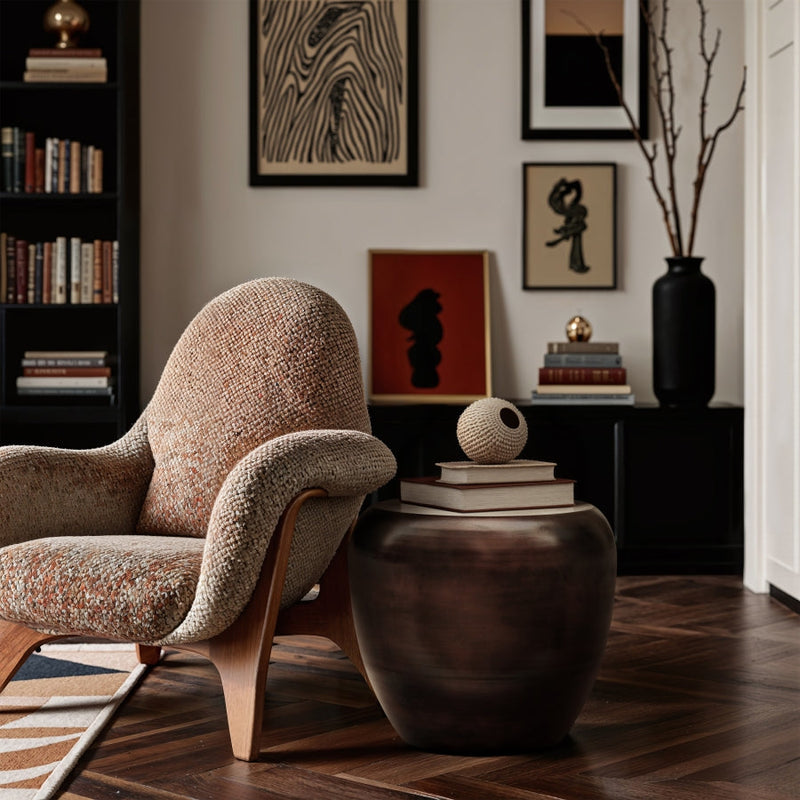 Capsule Aluminum End / Side Table in Brown - 99062Brown-ET