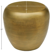 Capsule Aluminum End / Side Table in Gold - 99062Gold-ET