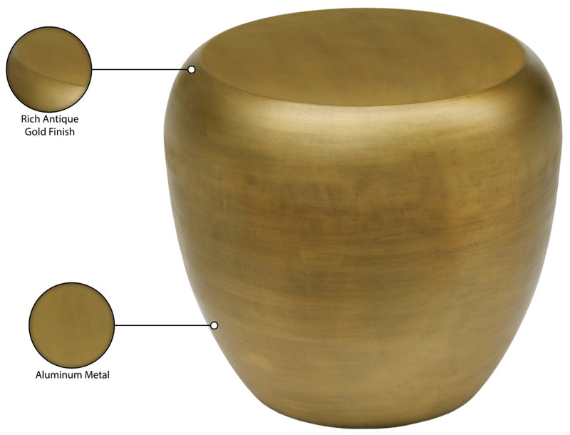 Capsule Aluminum End / Side Table in Gold - 99062Gold-ET