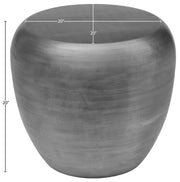 Capsule Aluminum End / Side Table in Silver - 99062Silver-ET