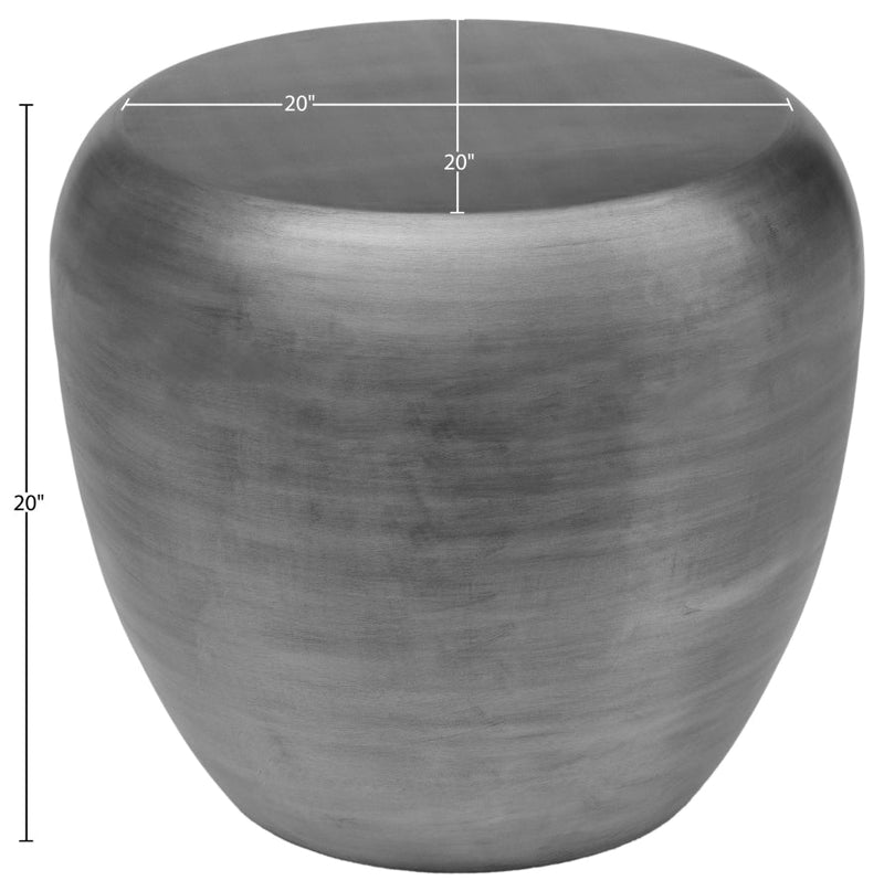 Capsule Aluminum End / Side Table in Silver - 99062Silver-ET