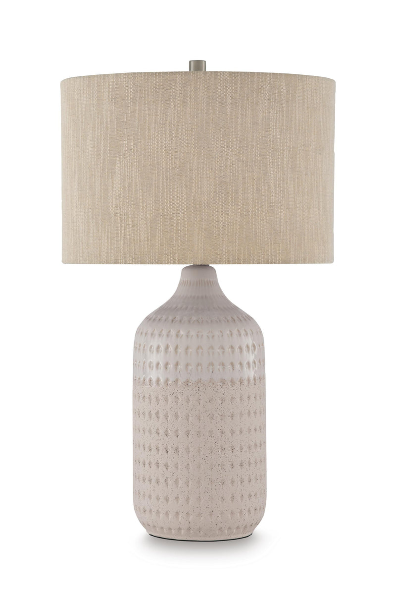 Capwich Beige/White Table Lamp - L100994
