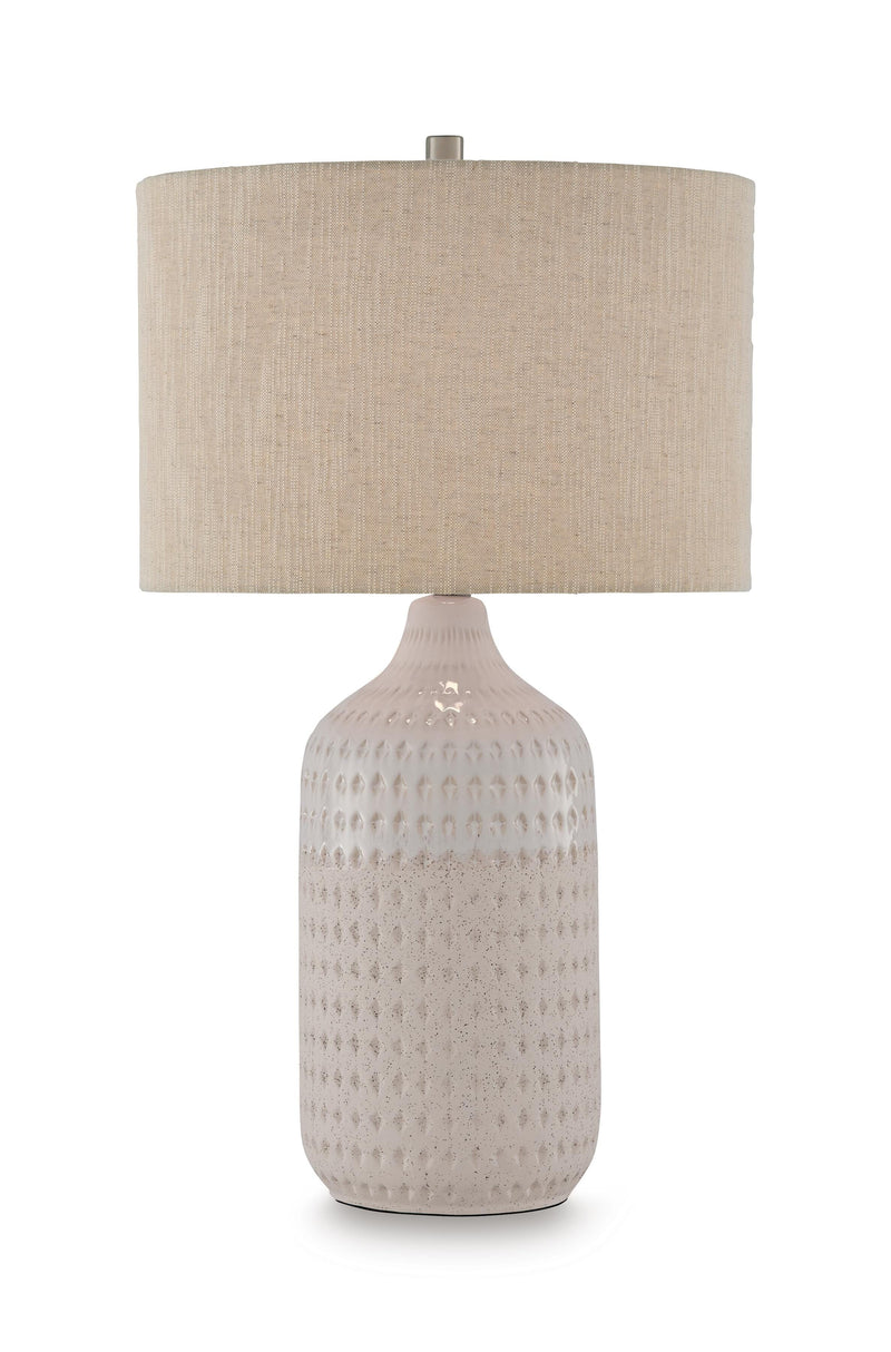 Capwich Beige/White Table Lamp - L100994